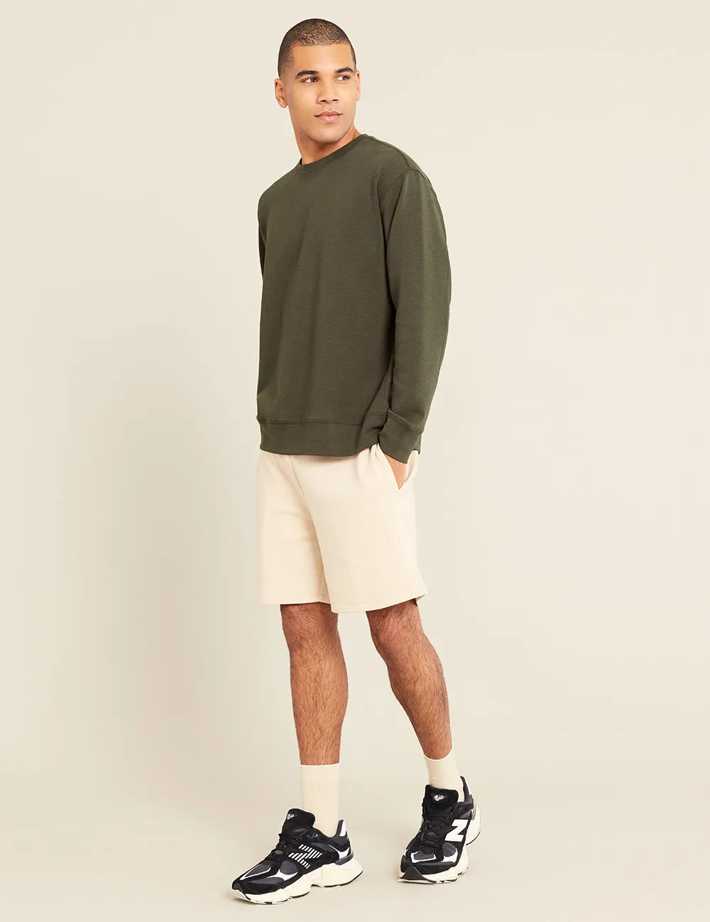 Unisex Crew Neck Sweater - Dark Olive