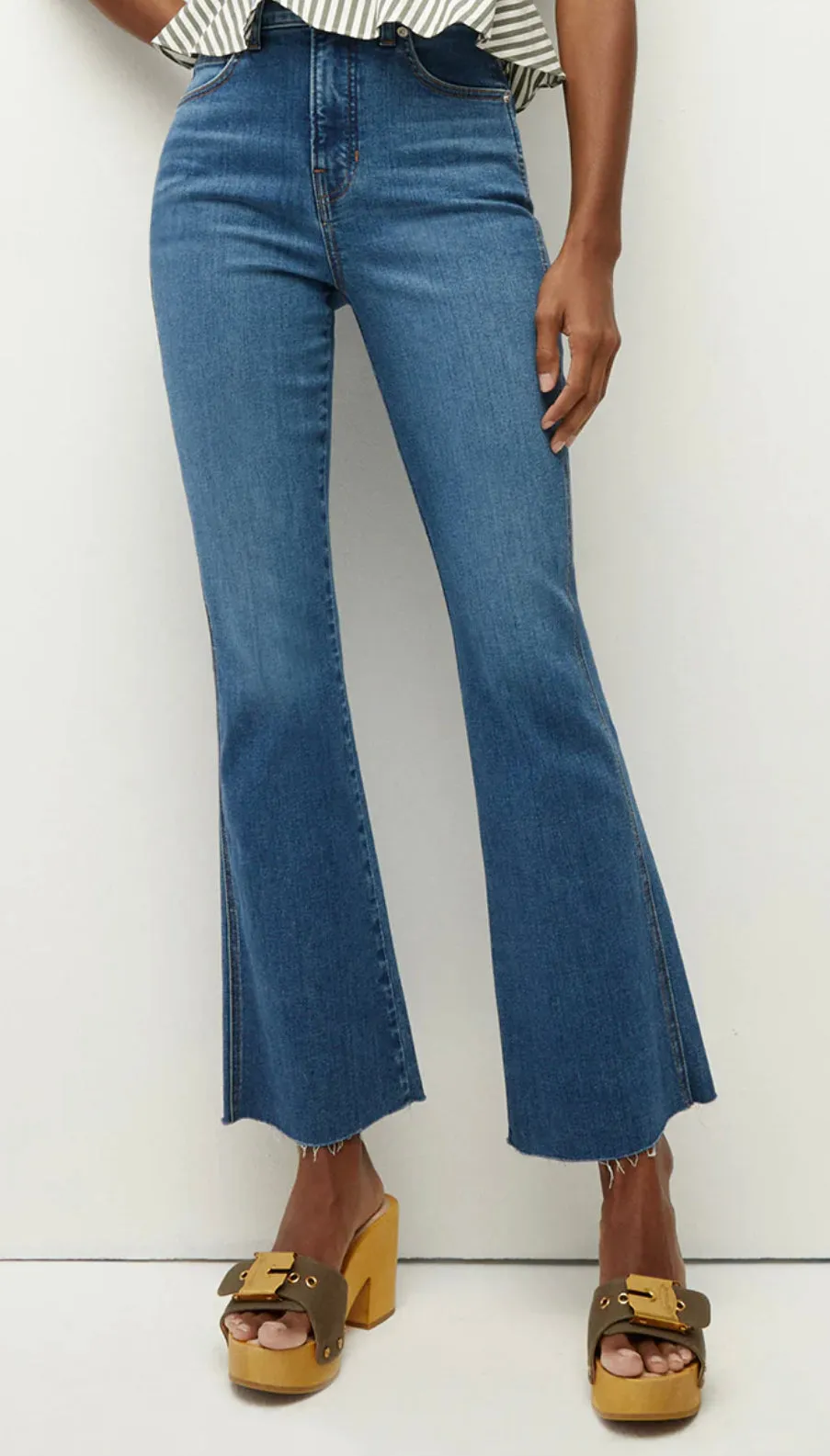 Veronica Beard - Carson Ankle Flare Jean Raw Hem - Serendipity