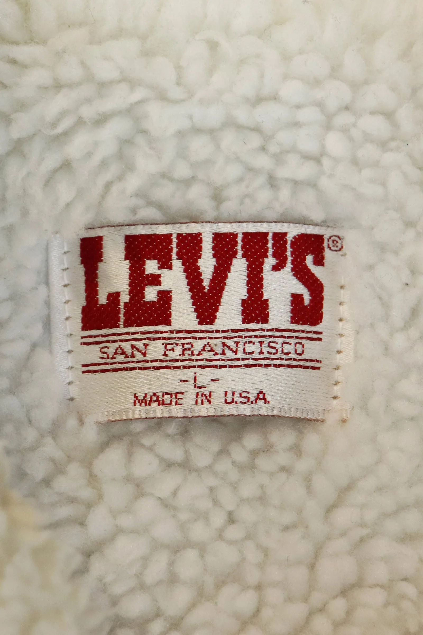 Vintage Levi's San Francicso Sherpa Lined Jacket Sz L