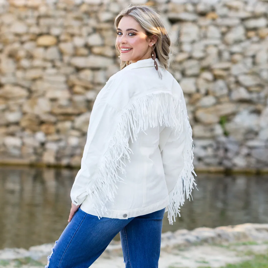 White Fringe Jacket