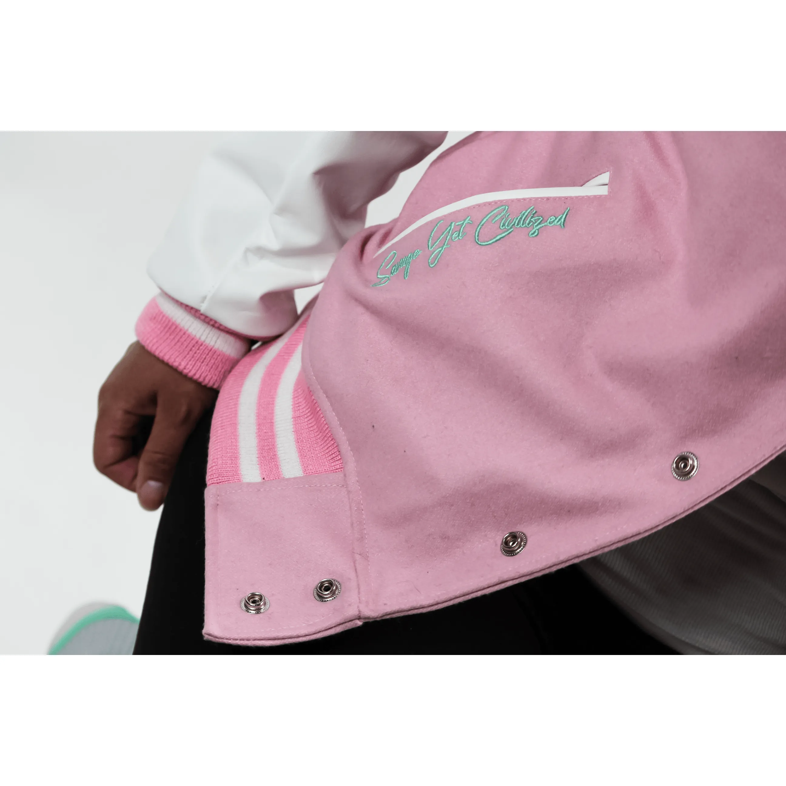 WOMEN VARISTY JACKET - "COTTON CANDY"